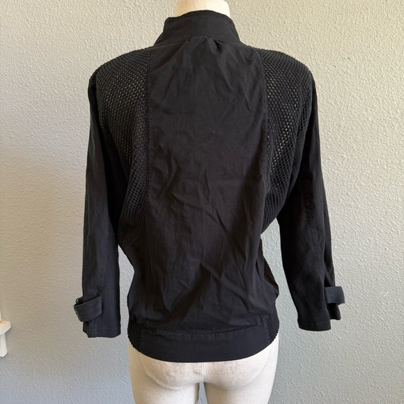 XCVI Sophia Poplin Stretch Jacket Size Small NWT Zip Up Cotton Blend 3/4 Sleeve - Picture 3 of 6